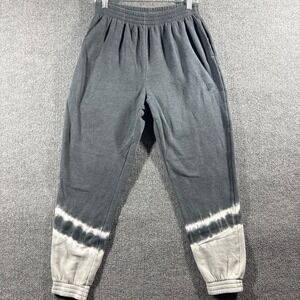 PINK Victorias Secret Sweatpants Womens Small Tie Dye Joggers Gray White